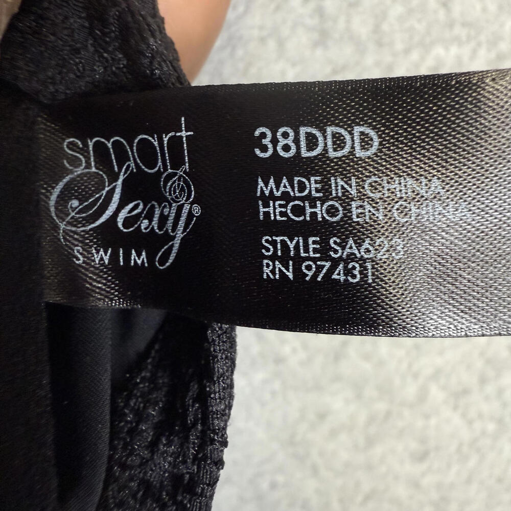 Brand New Smart and Sexy Swim Black Tankini Top Swimwear Women's 38DDD - Picture 4 of 5